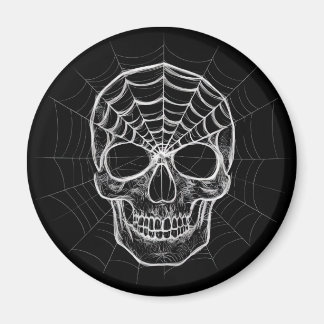 Spiderweb Skull Magnet