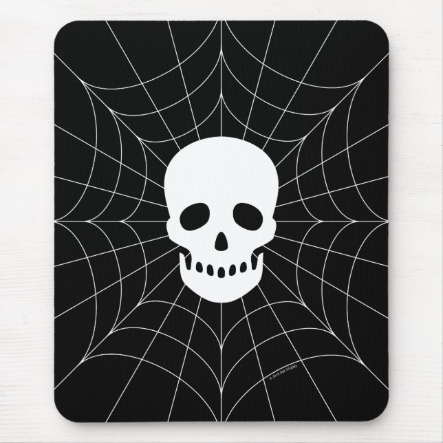 Spiderweb Skull Mousepad (Vorne)