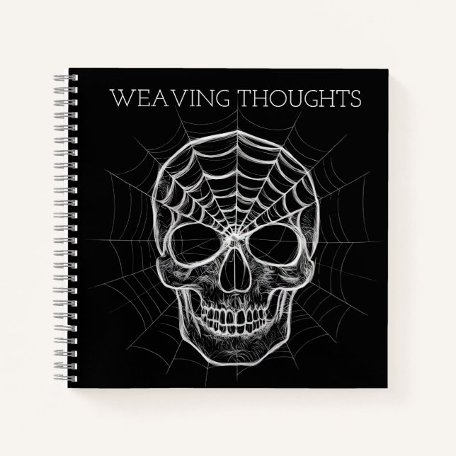 Spiderweb Skull Notizbuch (Vorderseite)
