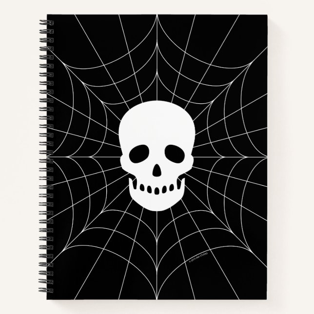 Spiderweb Skull Notizbuch (Vorderseite)