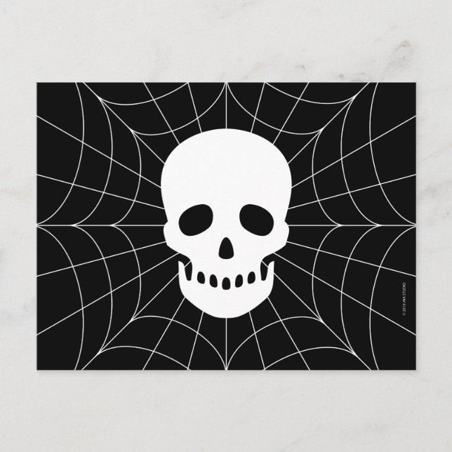Spiderweb Skull Postkarte (Vorderseite)