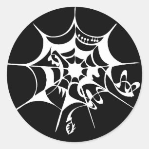 Spiderweb Spinnennetz Runder Aufkleber
