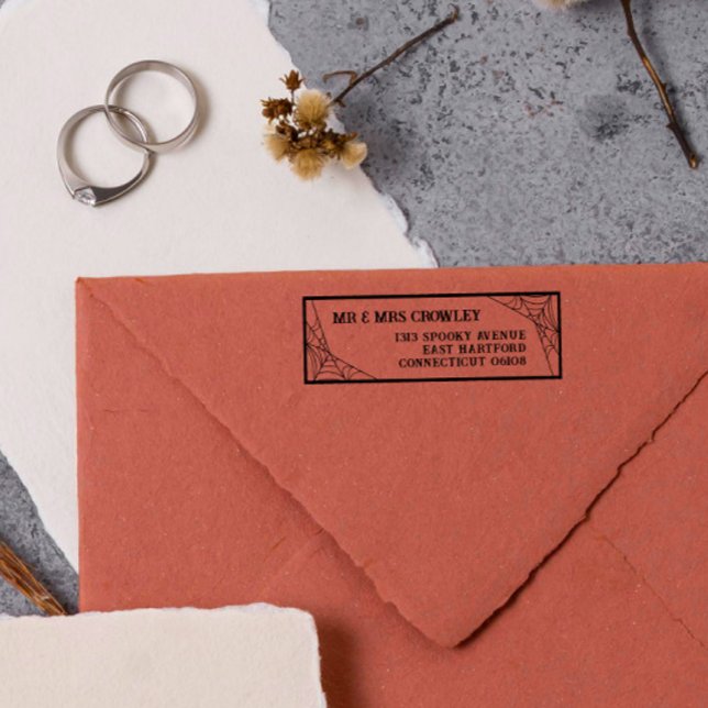 Spiderwebs Halloween Goth Mr & Mrs Permastempel (Von Creator hochgeladen)