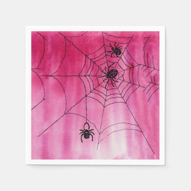 Spidery Web Design auf Papier Napkins Serviette (Vorderseite)