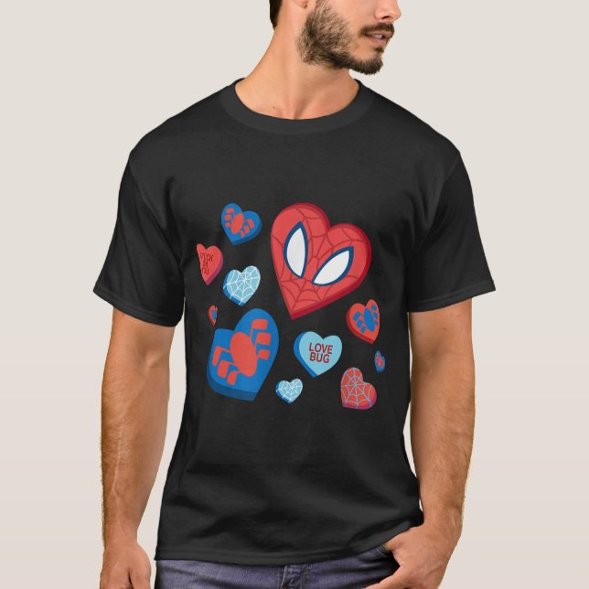 Spidey Hearts Valentinstag T-Shirt (Vorderseite)