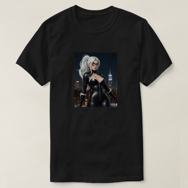 Spidey's Black Cat T-Shirt (Design vorne)