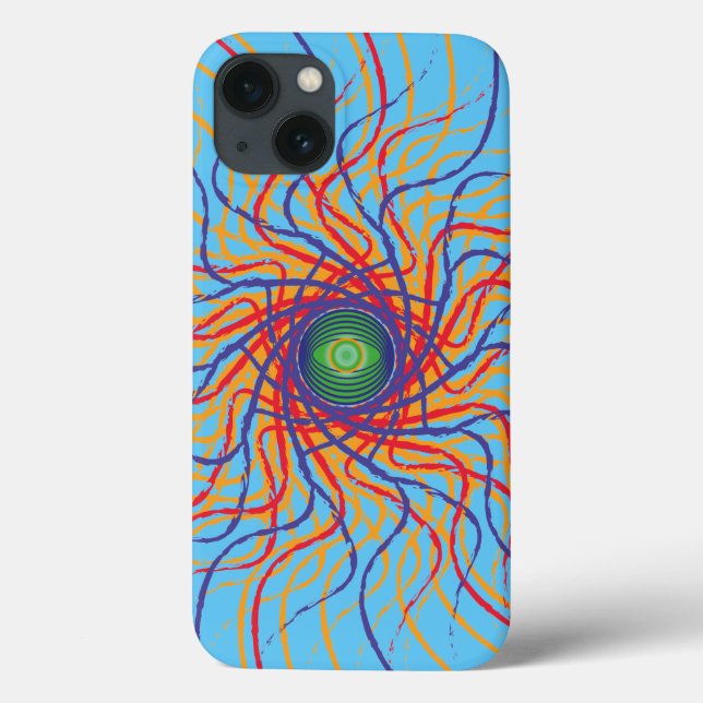 Spiegauge / Himmelblau BG Case-Mate iPhone Hülle (Rückseite)