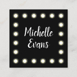 Spiegel beleuchtet Zauber bilden Künstler Quadratische Visitenkarte