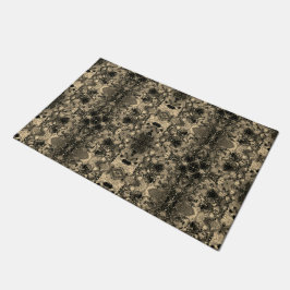 Spiegel mit samtigem Aussehen, klassisch beige Ein Fußmatte