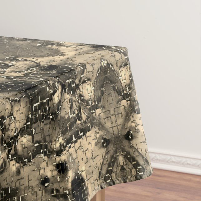 Spiegel mit samtigem Aussehen, klassisch beige Ein Tischdecke (Beispiel)