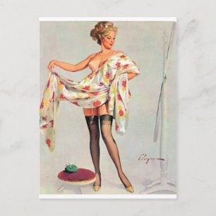 Spiegel Pin Up Postkarte