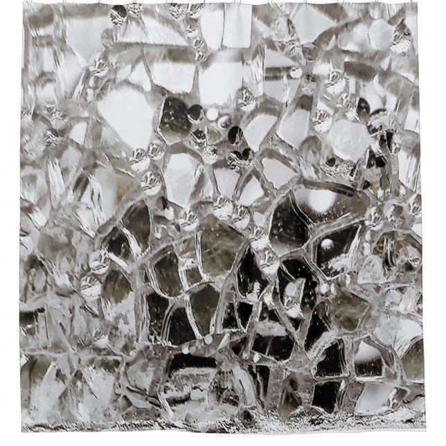 Spiegel und Glas Duschvorhang (Vorderseite)