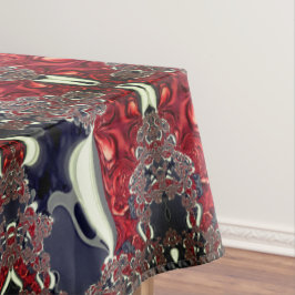 Spiegelbild mit wiederholter Form, über weiß Tischdecke