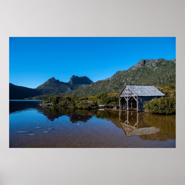 Spiegelbilder des Wiege- und Dove-Sees Poster (Vorne)