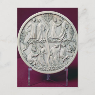 Spiegelcase mit höflichen Szenen, c.1320-30 Postkarte