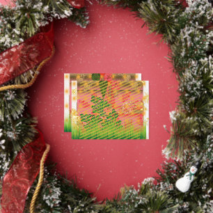 Spiegeldesign und einige Pflanze Folien Feiertagspostkarte