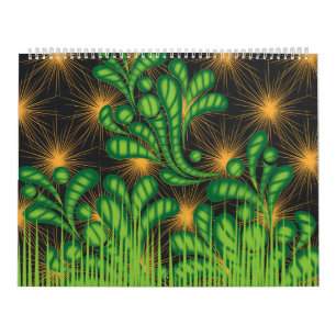 Spiegeldesign und einige Pflanze Kalender