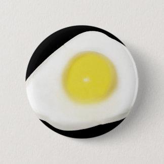 Spiegelei auf Schwarzem Button