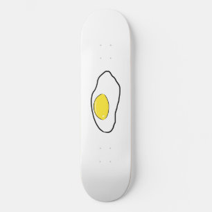 Spiegelei-Cartoon, der poschierte Ei-sonnige Seite Skateboard