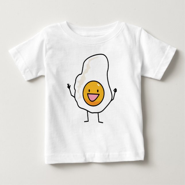 Spiegelei-glückliches Ei-Frühstück Baby T-shirt (Vorderseite)