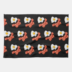 Spiegeleier Speck Frühstück Liebhaber Foodie Junk Geschirrtuch
