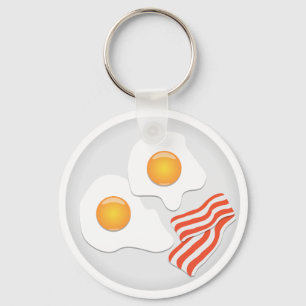 Spiegeleier und Speck Frühstück Schlüsselanhänger