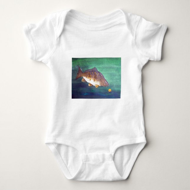 Spiegelkarpfen Baby Strampler (Vorderseite)