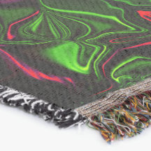 Spiegeln gekrümmter roter Linien auf grünem Hinter