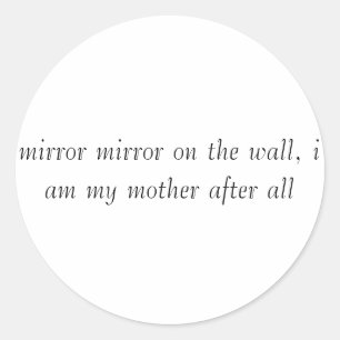 spiegeln Sie Spiegel auf der Wand, ich sind meine Runder Aufkleber