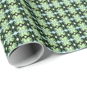 Spiegelnder mintgrüner Drache Geschenkpapier