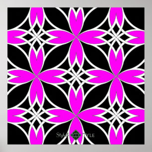 Spiegelndes Keltisch ( Rosa Invertiert ) Poster
