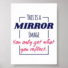 Spiegelreflexions-Denkweise Motivationsdesign Poster