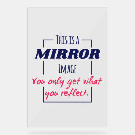 Spiegelreflexions-Mindset Motivationsdesign Acrylschild