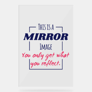 Spiegelreflexions-Mindset Motivationsdesign Acrylschild