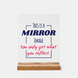 Spiegelreflexions-Mindset Motivationsdesign Acrylschild
