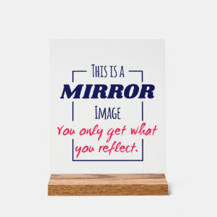 Spiegelreflexions-Mindset Motivationsdesign Acrylschild