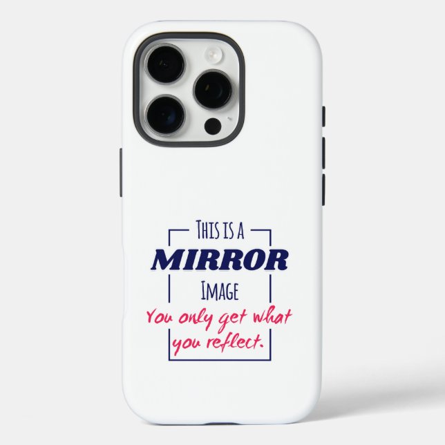 Spiegelreflexions-Mindset Motivationsdesign Case-Mate iPhone Hülle (Rückseite)