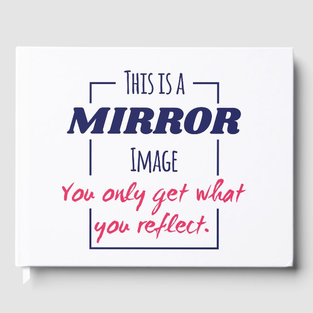 Spiegelreflexions-Mindset Motivationsdesign Gästebuch (Vorderseite)