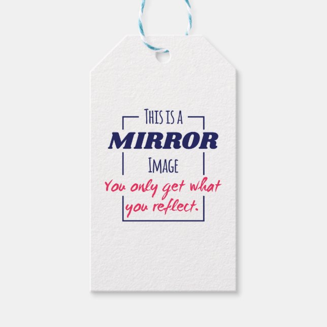 Spiegelreflexions-Mindset Motivationsdesign Geschenkanhänger (Vorderseite)