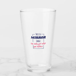 Spiegelreflexions-Mindset Motivationsdesign Glas