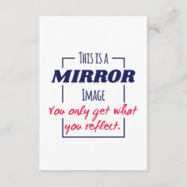 Spiegelreflexions-Mindset Motivationsdesign Hinweiskarte