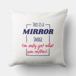 Spiegelreflexions-Mindset Motivationsdesign Kissen