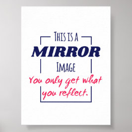 Spiegelreflexions-Mindset Motivationsdesign Poster