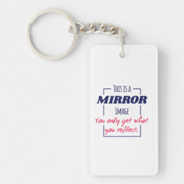 Spiegelreflexions-Mindset Motivationsdesign Schlüsselanhänger