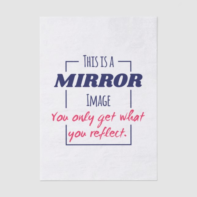 Spiegelreflexions-Mindset Motivationsdesign Seidenpapier (Vorderseite)
