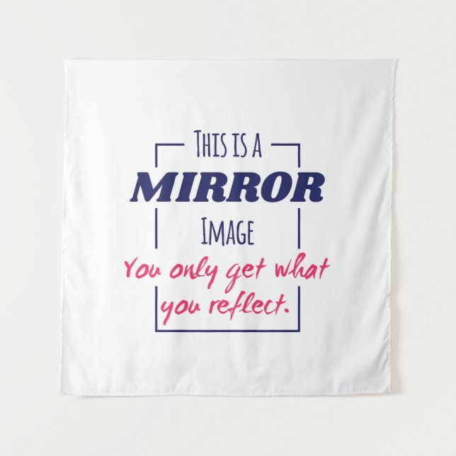 Spiegelreflexions-Mindset Motivationsdesign Wandteppich (Vorderseite)