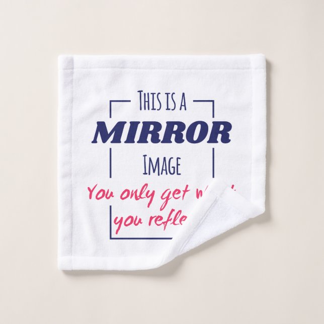 Spiegelreflexions-Mindset Motivationsdesign Waschlappen (Waschlappen)