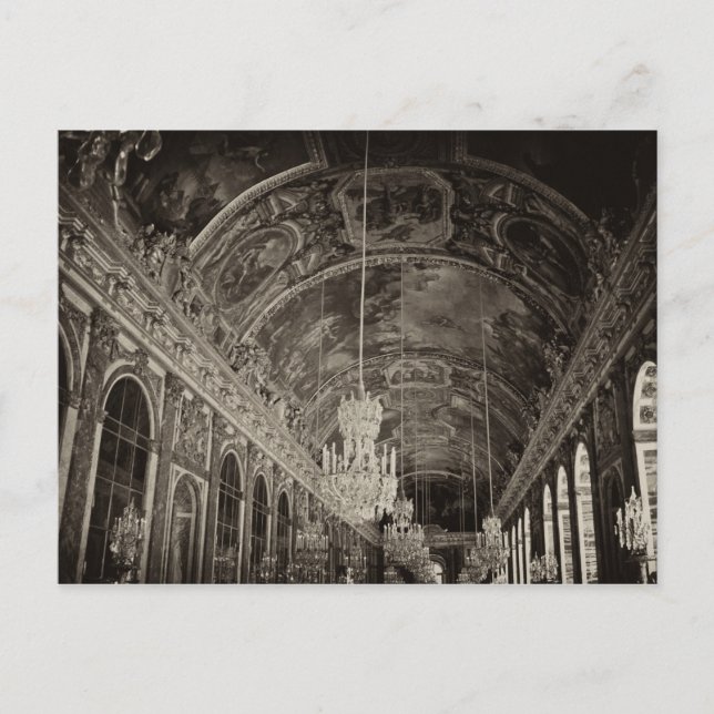 Spiegelsaal, Château Versailles 2 Postkarte (Vorderseite)