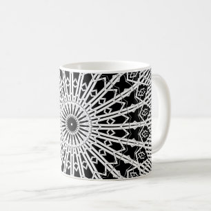 Spiegelsymmetrisches Mandala Kaffeetasse