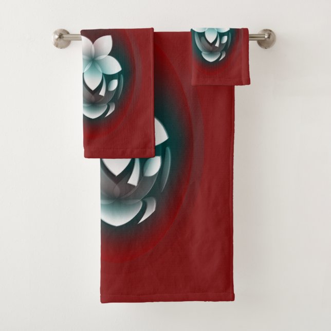 Spiegelung der weißen Blume Badhandtuch Set (Insitu)